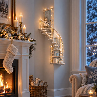 ✨ Lighted Fairy Stairway™ | Winter Wall Decor