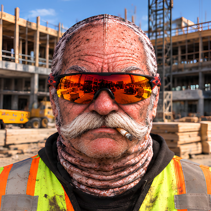 Foreman funny face-print ski mask, light tone
