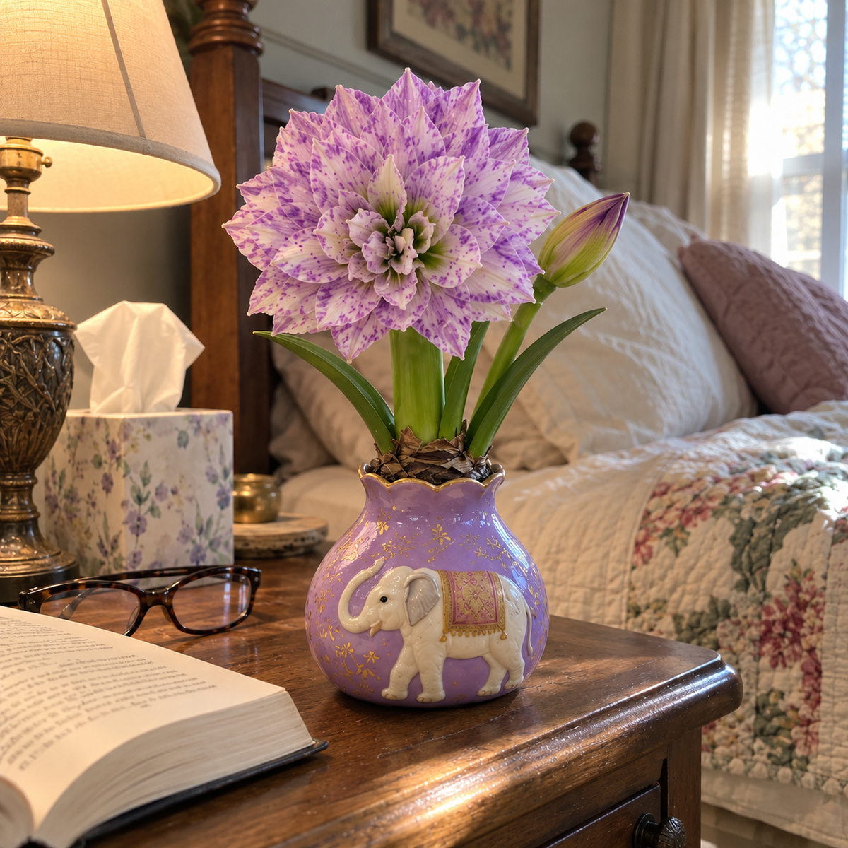 🌱Grow Your Own Amaryllis – Blooming Gift Pot with Decorative Animal Vase