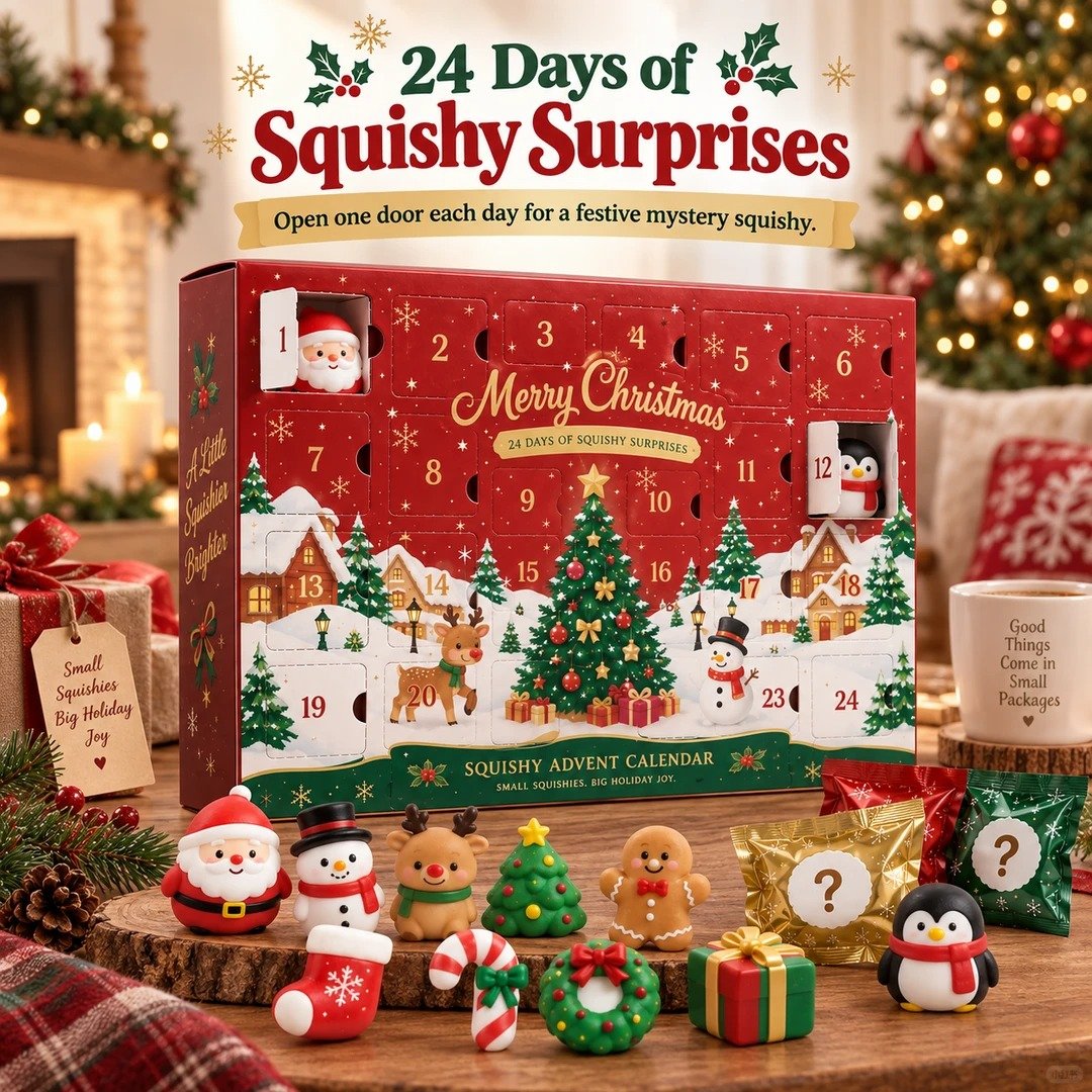 🎄 LAST DAY 50% OFF – 24-Day Christmas Squishy Advent Calendar 🎁