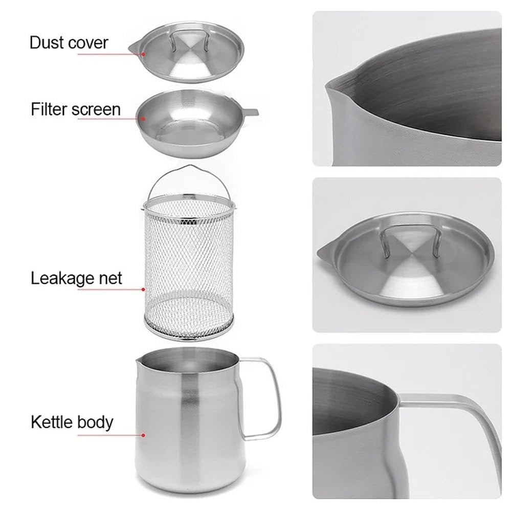 🍳 2-in-1 Stainless Steel Oil Strainer Pot & Deep Fryer - Reusable Cooking Oil