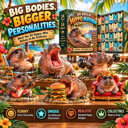 🦛 Ready for Some Hippo Madness?! 😂 2026 Hippo Adventures – 24 Days of Laughs!
