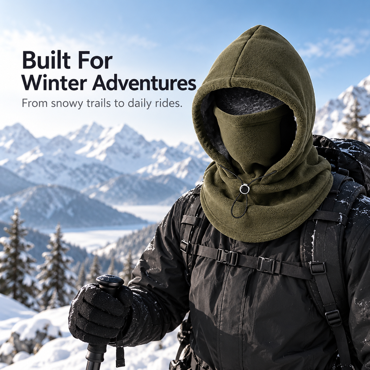 🥶 Fleece Balaclava Hood – Full Face & Neck Winter Protection for Outdoor Adventures（Buy 2 Free Shipping）
