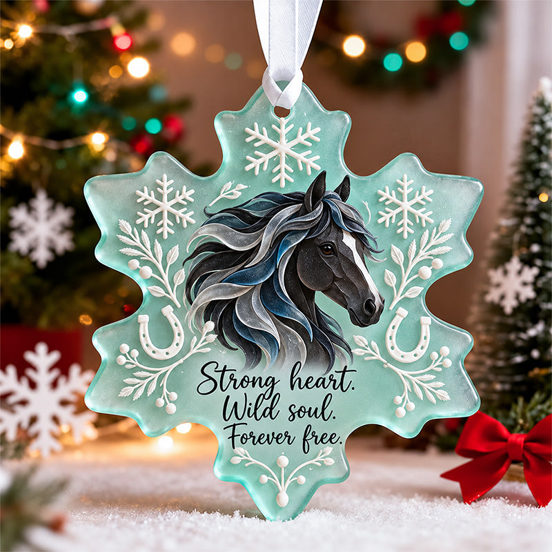 🐴❄️ Horse Lover Snowflake Ornament Collection – 6 Inspirational Christmas Keepsakes