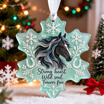 🐴❄️ Horse Lover Snowflake Ornament Collection – 6 Inspirational Christmas Keepsakes