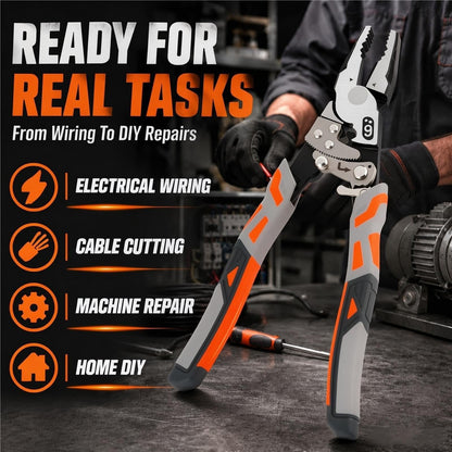 55-Steel Self-Locking Anti-Skid Ratchet Pliers | Heavy-Duty Wire Cutters & Holding Tool, Hands-Free Grip DIY Hardware for Automotive & Plumbing Projects 🔧⚙️