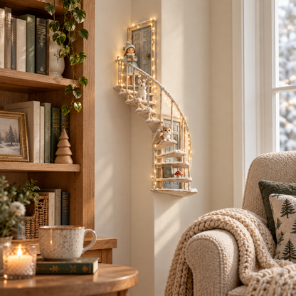 ✨ Lighted Fairy Stairway™ | Winter Wall Decor