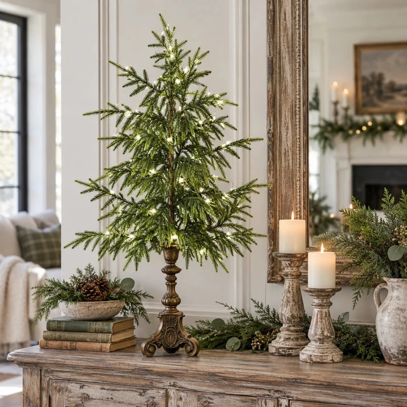 🔥Vintage Lighted Norfolk Pine Trees