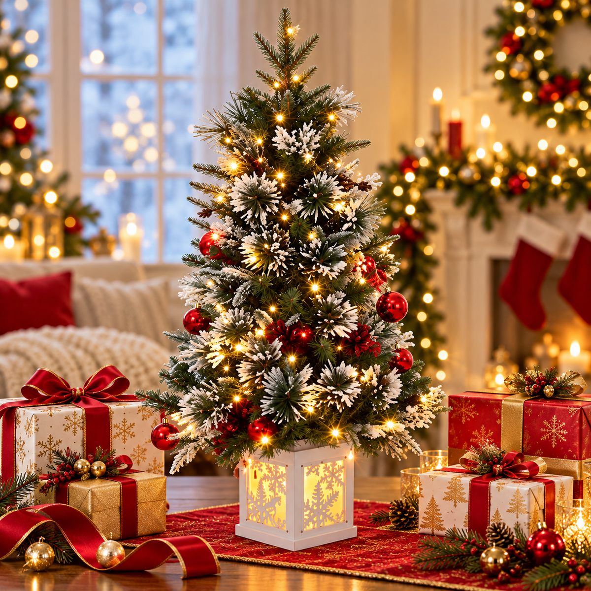 Artificial Christmas Tree 🎄✨ – Lush, Realistic Greenery for a Magical Holiday Home