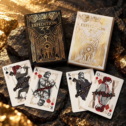 🃏✨ Gold-Foil Art Deco Playing Cards | Black & Ivory Editions(📦Buy 2 Free Shipping)