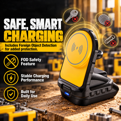 DEWALT 2-in-1 Magnetic Wireless Charger for Phone & Apple Watch