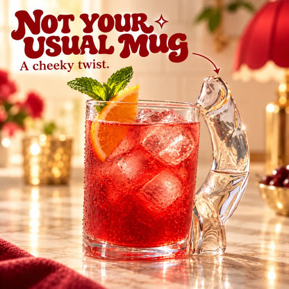 🍹 Crazy Mug – Funny Handle Glass Mug & Party Kit 🎁