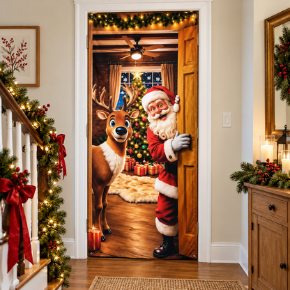 🔥Last Day Promotion 60% OFF💥2026 Christmas Front Door Decoration Cover