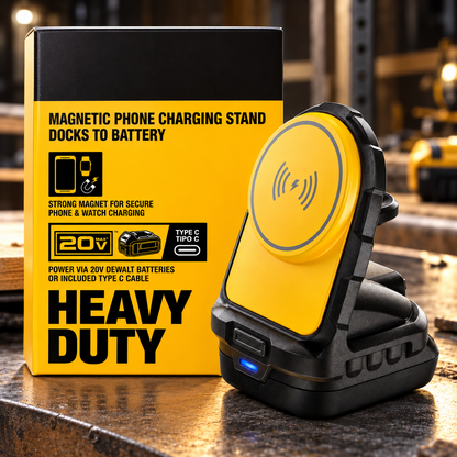 DEWALT 2-in-1 Magnetic Wireless Charger for Phone & Apple Watch