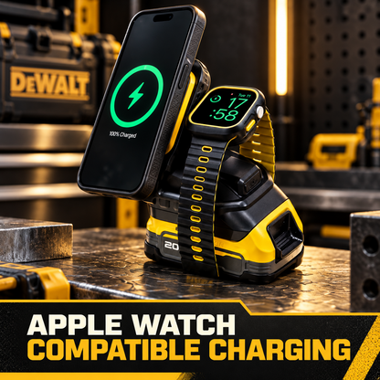 DEWALT 2-in-1 Magnetic Wireless Charger for Phone & Apple Watch