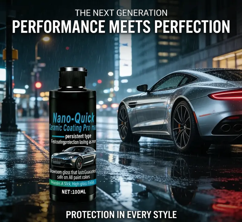 🚗 9H Nano Ceramic Coating for Cars – Deep Gloss & Water Beading ✨