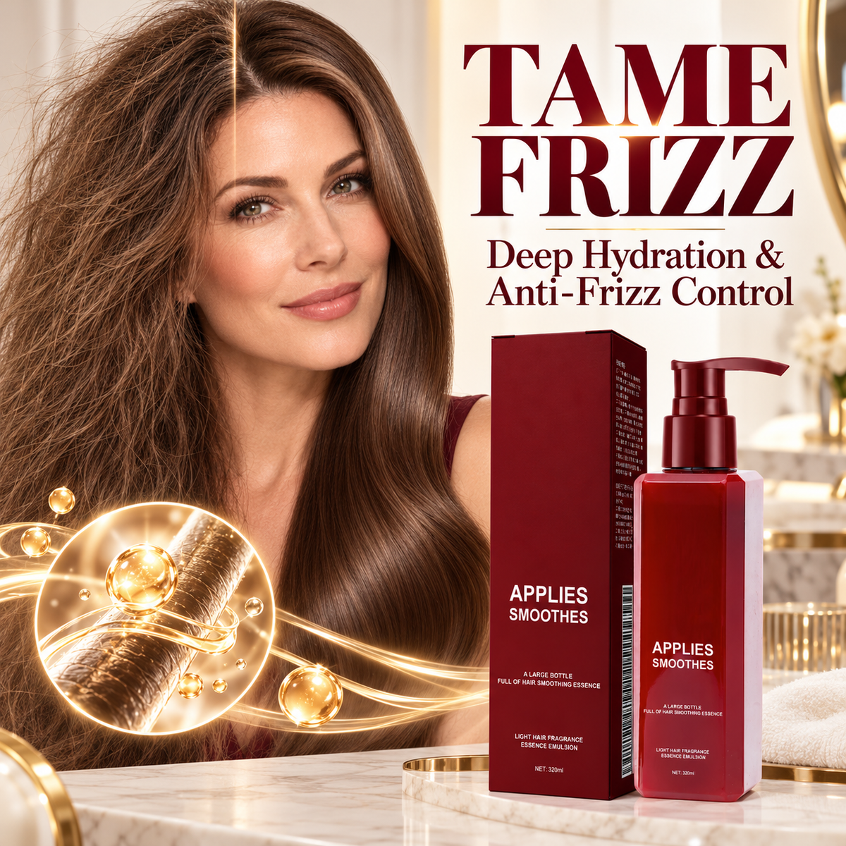 💆‍♀️ Keratin Hair Smoothing Essence - Deep Repair & Anti-Frizz Cream