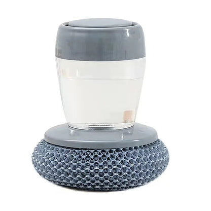 2-in-1 Soap Dispensing Dish Scrubber – Refillable Palm Brush for Kitchen Cleaning