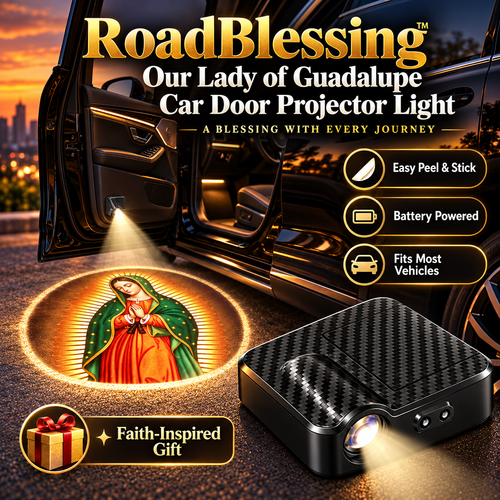 🙏 RoadBlessing™ Our Lady of Guadalupe Car Door Projector Light ✨