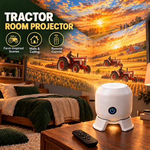 NEW ARRIVAL🚜 Tractor & Farm Scene Room Projector – Wall & Ceiling Décor for Tractor Lovers