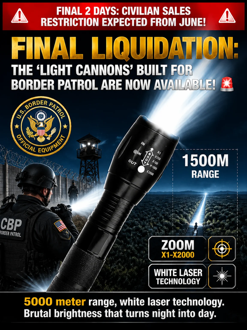 🔥HOT SALE 25K SOLD🔥🔦2 in 1 ⚡High Power Zoomable White Laser Protect Flashlight🛡️