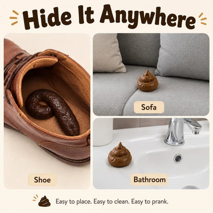 🔥7PCS Realistic Fake Poop Prank Set – Hilarious Gag Gift for Parties & Office