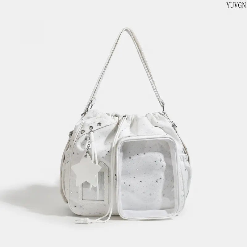 Star Print Ita Fashion Patterned Crossbody Shoulder Bag