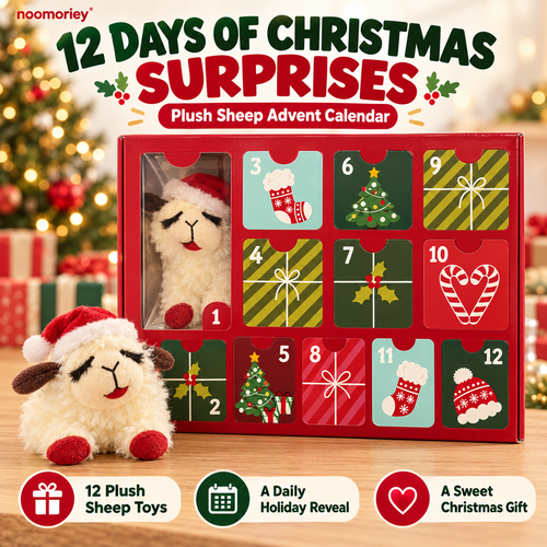 🎄🐑 Plush Sheep Advent Calendar – 12 Days of Christmas Surprises 🎁