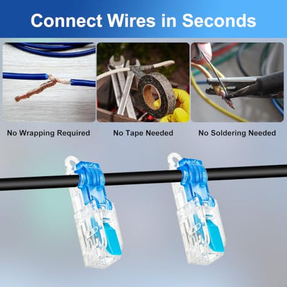 30-Pack T-Tap Wire Connectors ⚡ – 20–14 AWG Solderless Quick Splices