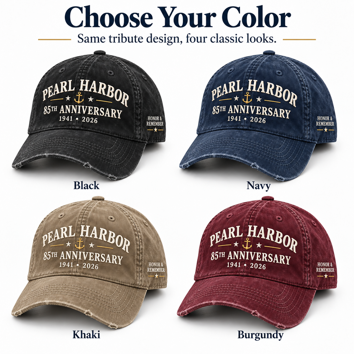 Pearl Harbor 85th Memorial Cap