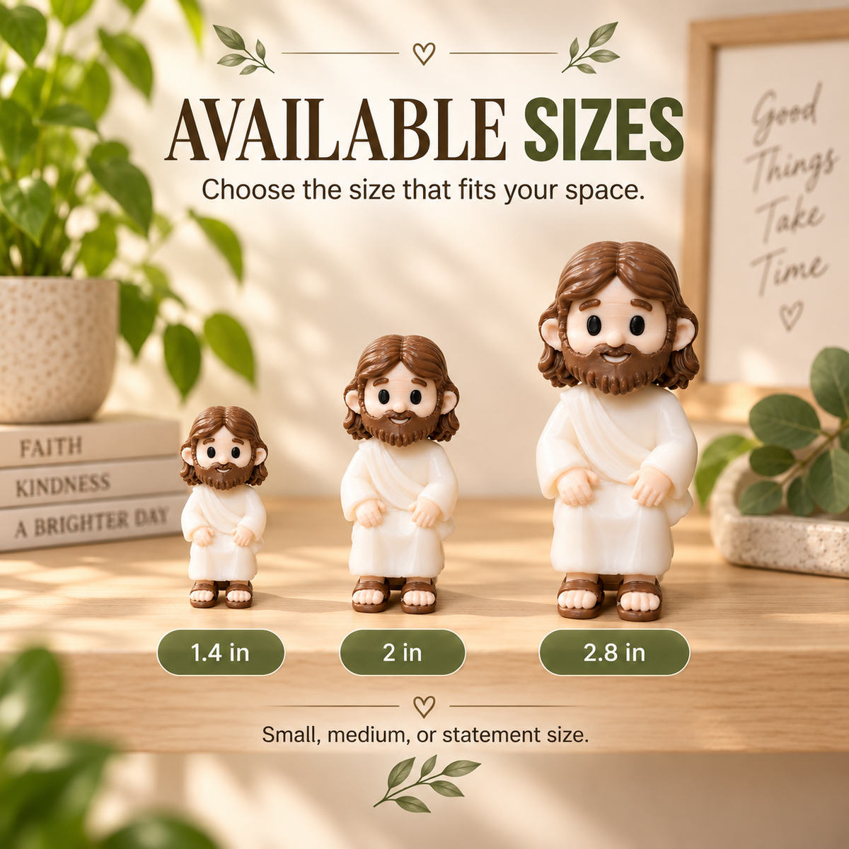 🙏 Sitting Mini Jesus – 3D Printed Faith Reminder Figurine(3pcs)
