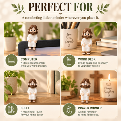 🙏 Sitting Mini Jesus – 3D Printed Faith Reminder Figurine(3pcs)