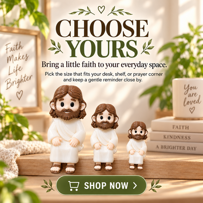 🙏 Sitting Mini Jesus – 3D Printed Faith Reminder Figurine(3pcs)