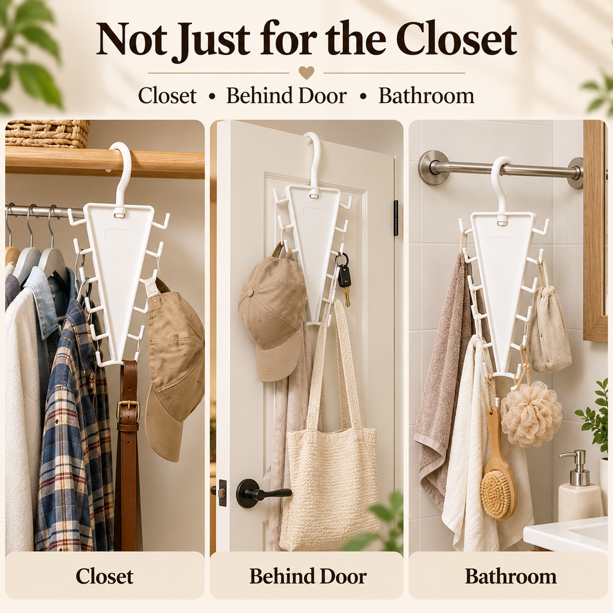 V-Shaped Double-Sided Closet Organizer – 360° Swivel Space-Saving Hanger