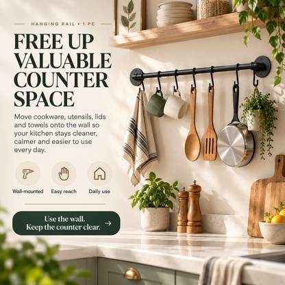Wall Storage Organizer – Hanging Rail or Woven Basket