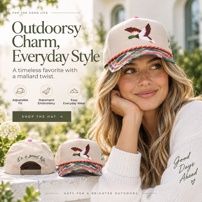 Mallard Embroidered Camo Cap – Outdoorsy Everyday Hat