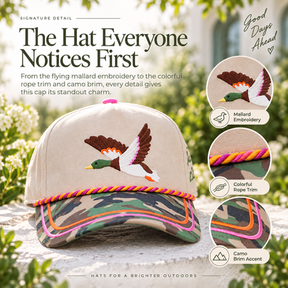 Mallard Embroidered Camo Cap – Outdoorsy Everyday Hat