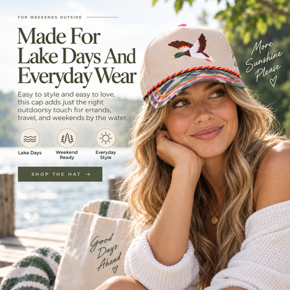Mallard Embroidered Camo Cap – Outdoorsy Everyday Hat