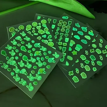 Glow-in-the-dark Nail Stickers for Kids- 30 Sheets
