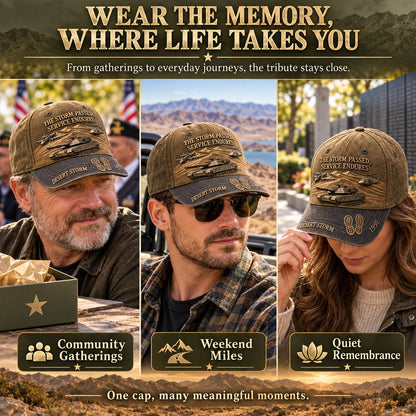⏳ Last Day 49% OFF – 🎖️ Desert Storm 1991 Veteran Cap | Vintage Washed Military Tribute 🧢
