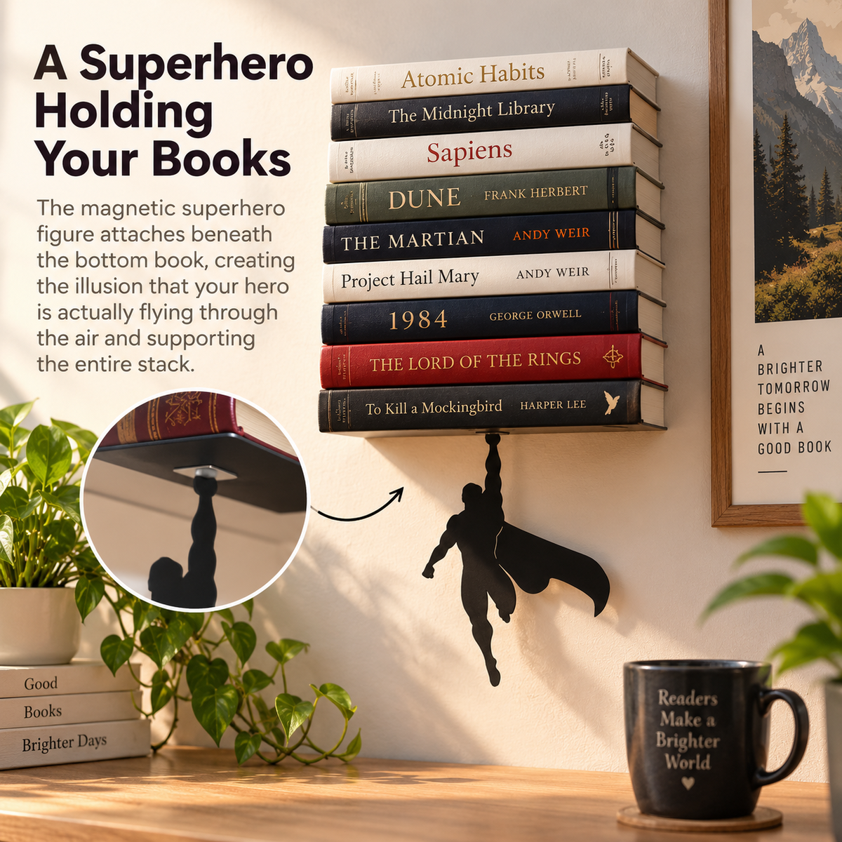 Superhero bookshelf
