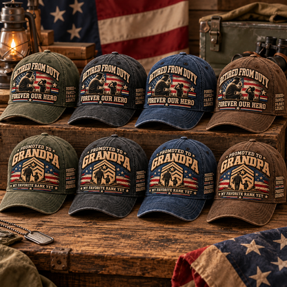 🇺🇸 Forever Our Hero™ – Veteran & Grandpa Tribute Cap | 2 Meaningful Designs 🧢