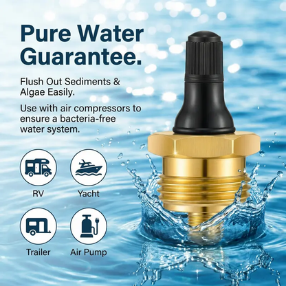 🔥2-Pcs Brass RV Blow Out Plugs with Drain Valve