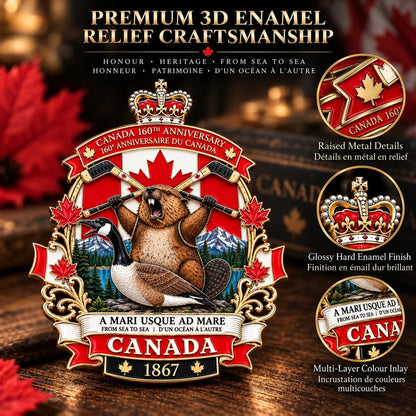 🍁Canada 160th Anniversary Tribute Badge | 1867–2027 Canadian Heritage Collector’s Keepsake