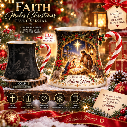 🔥50% OFF✨Christmas Magic Color-Changing Mug – Heat Reveal Holiday Gift