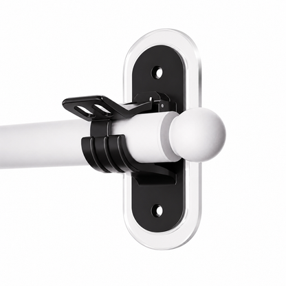 🪟No-Drill Curtain Rod Brackets – Easy Peel & Stick, 4-Pack