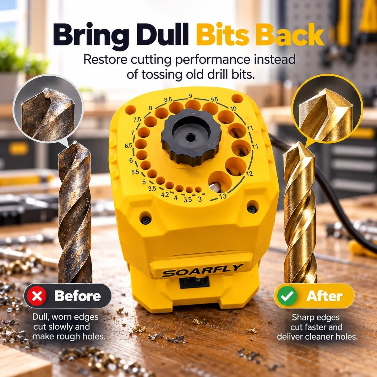 🔧 Electric Drill Bit Sharpener – Fast & Precise Sharpening ⚡
