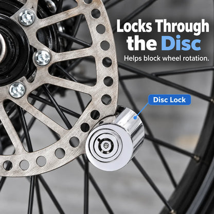 🔒 Compact Disc Brake Lock with 2 Keys