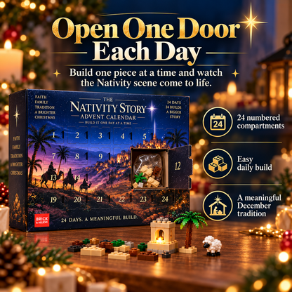🎄 24-Day Nativity Building Advent Calendar – Build the Christmas Story Day by Day ✨🏠