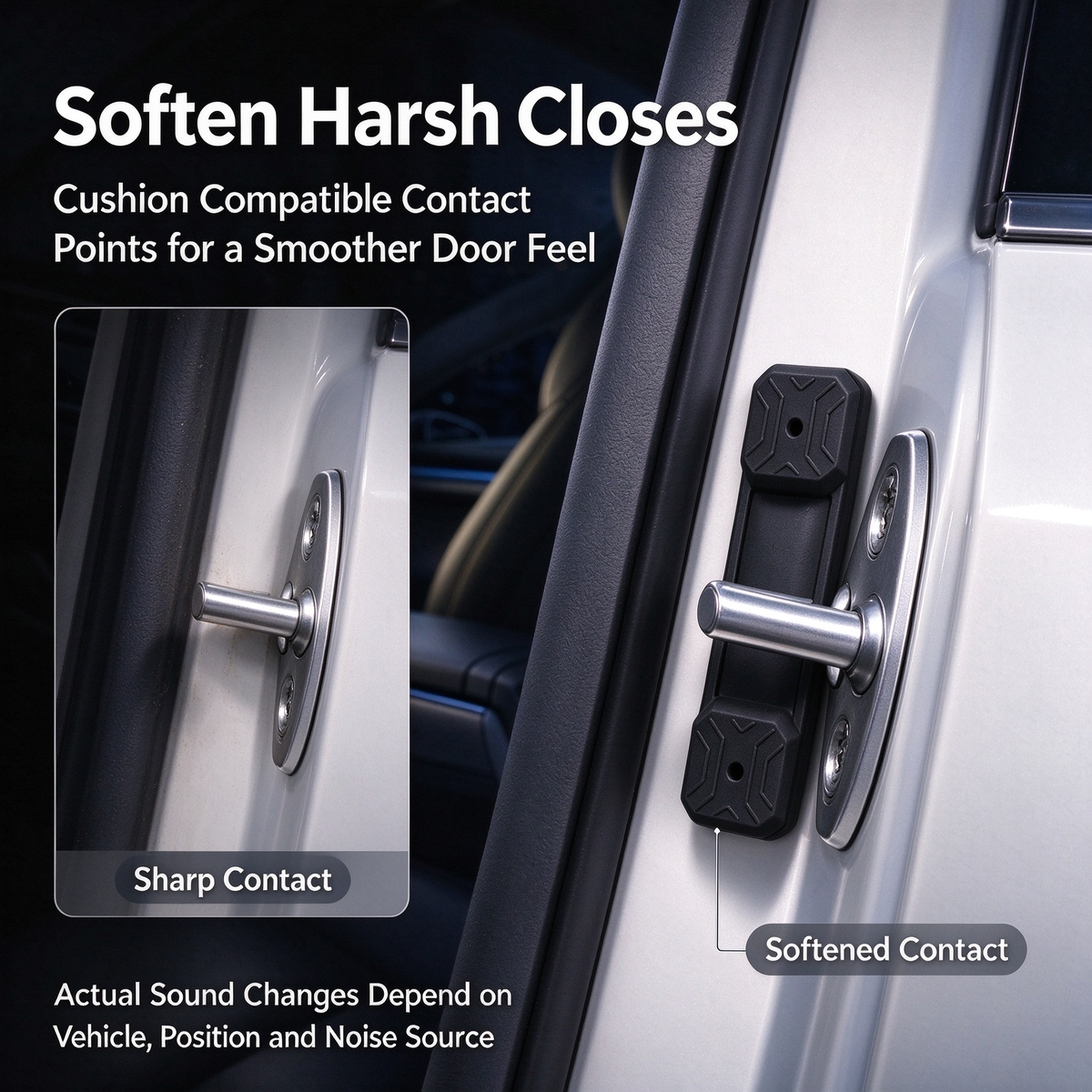 🚗 Car Door Latch Cushion Pads – Reduce Closing Impact